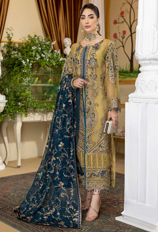 Royal Fusion B - Embroidered Organza Stitched