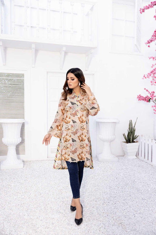 Ellure - Digital Printed Stitched Lawn Kurti