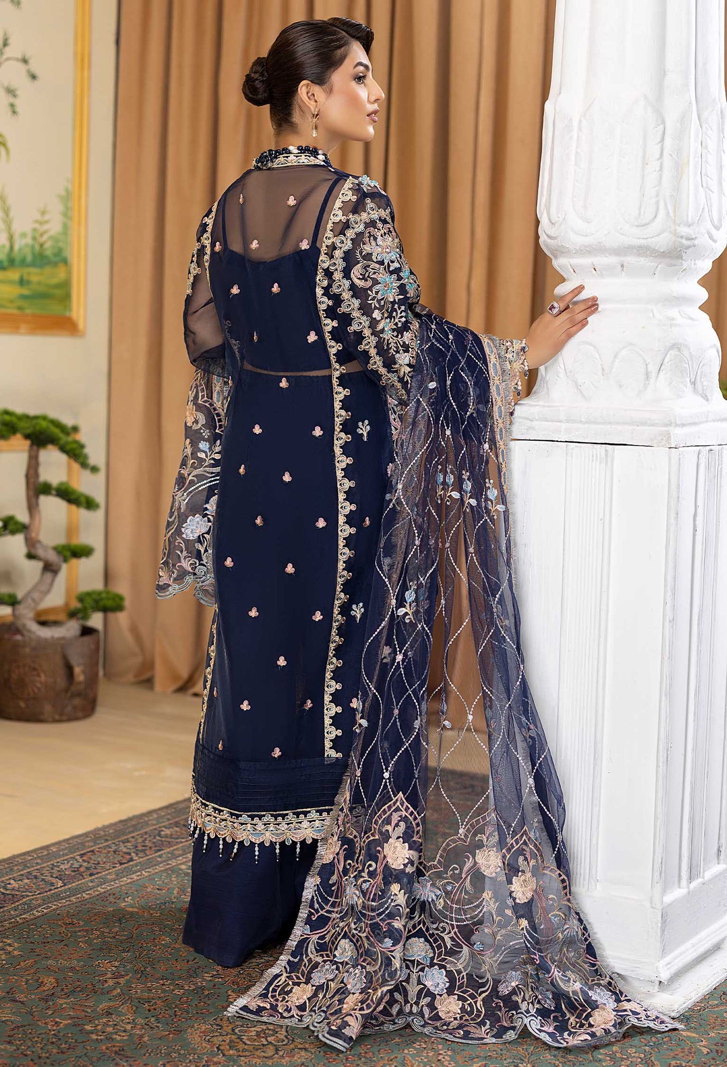 Exotic Empire - Embroidered Organza Stitched