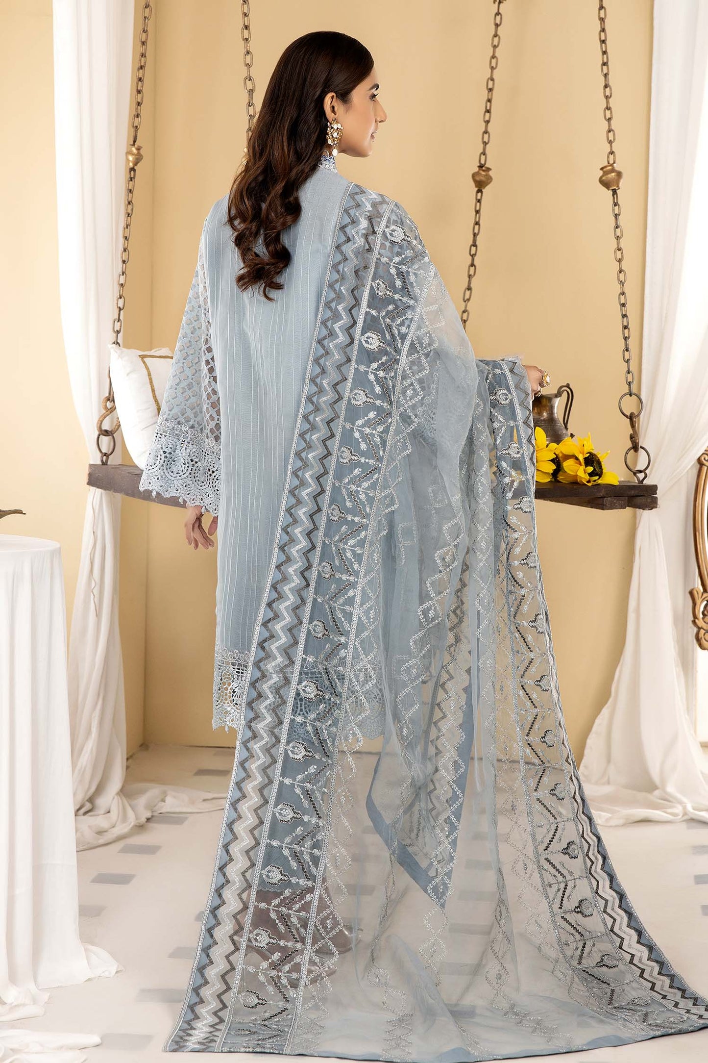 Nobel - Stitched Embroidered Organza