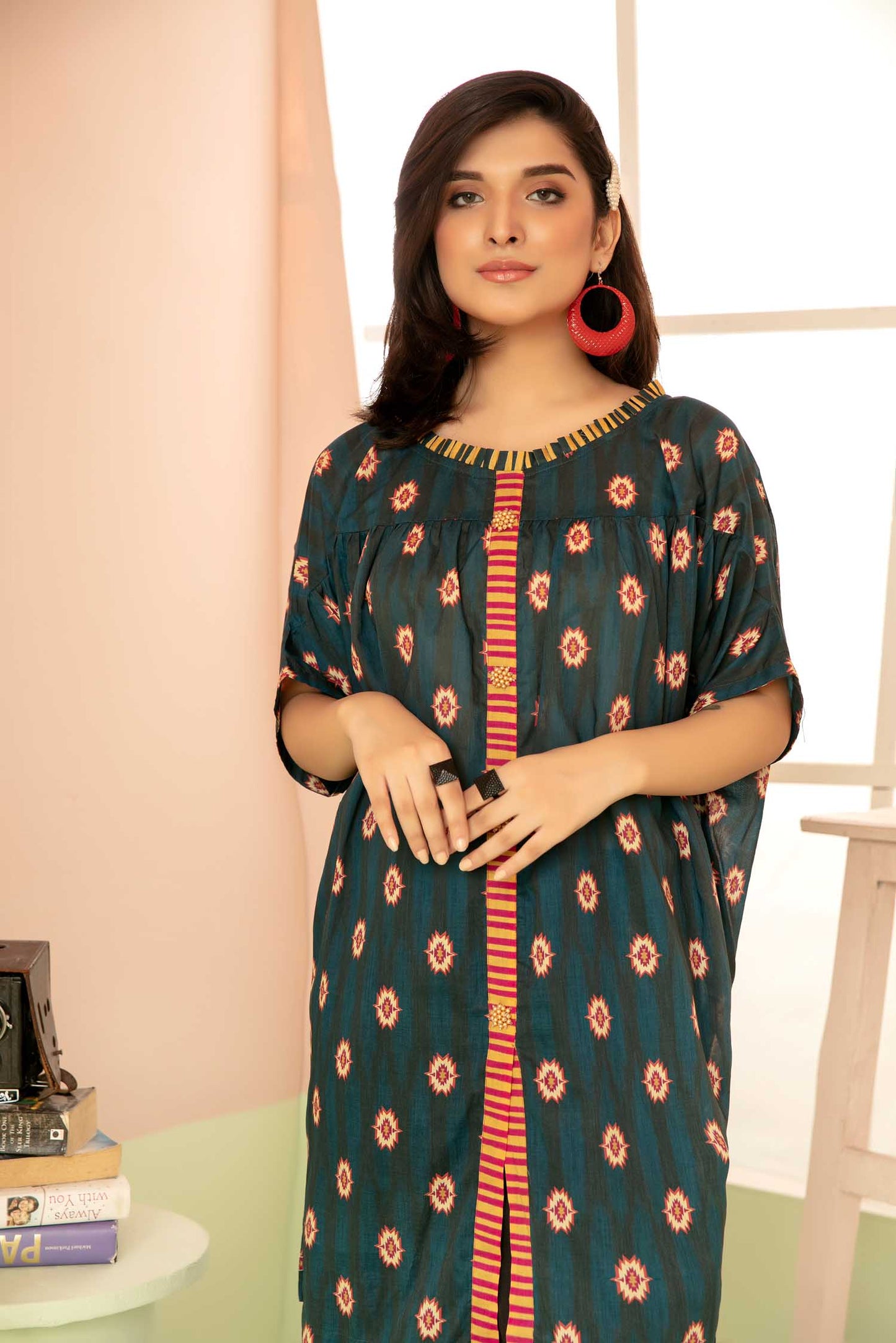 Green Gator - Digital Printed Stitched Lawn Kurti