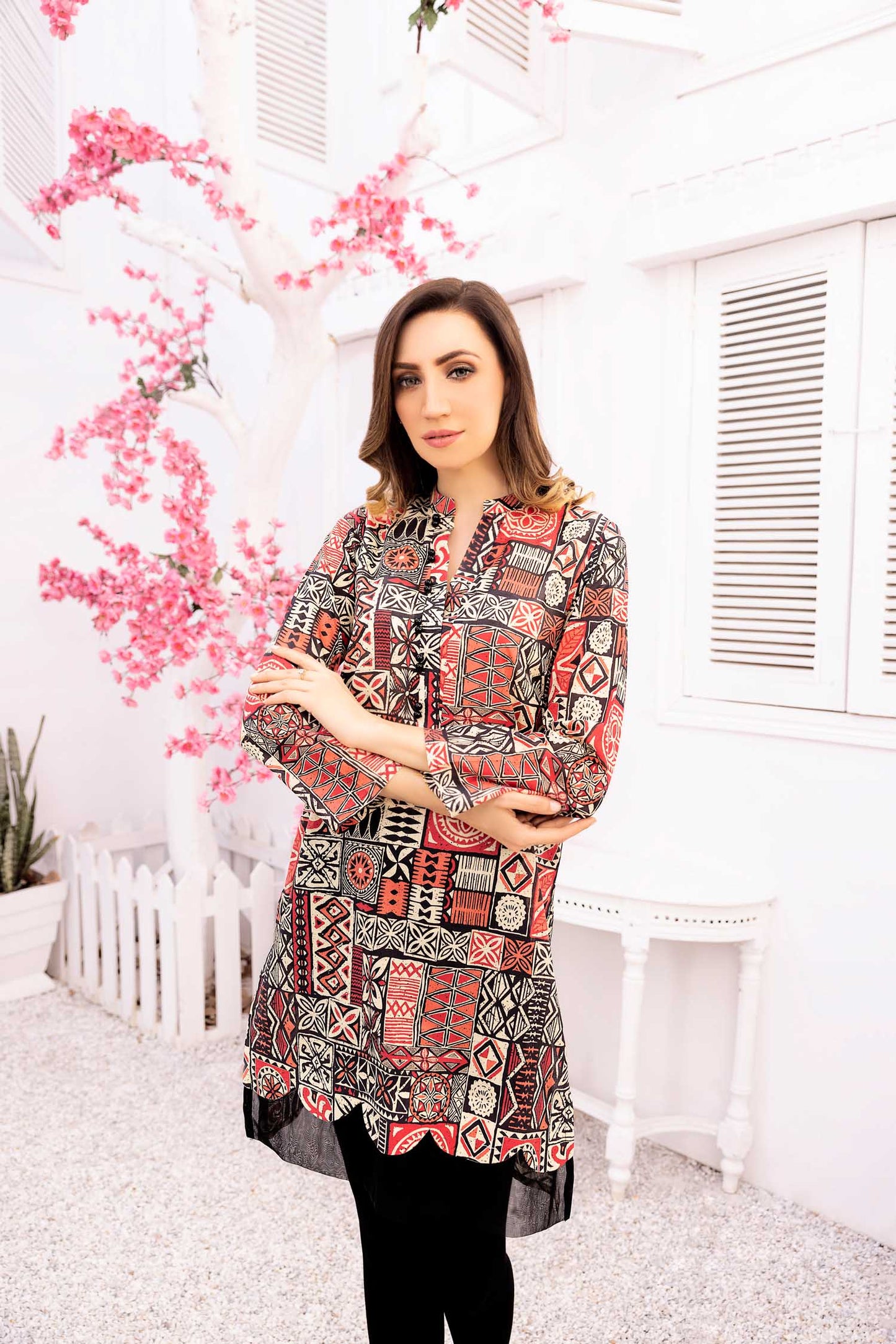 Flim - Digital Printed Stitched Lawn Kurti