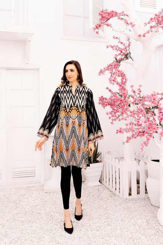 Giz lines - Digital Printed Stitched Lawn Kurti