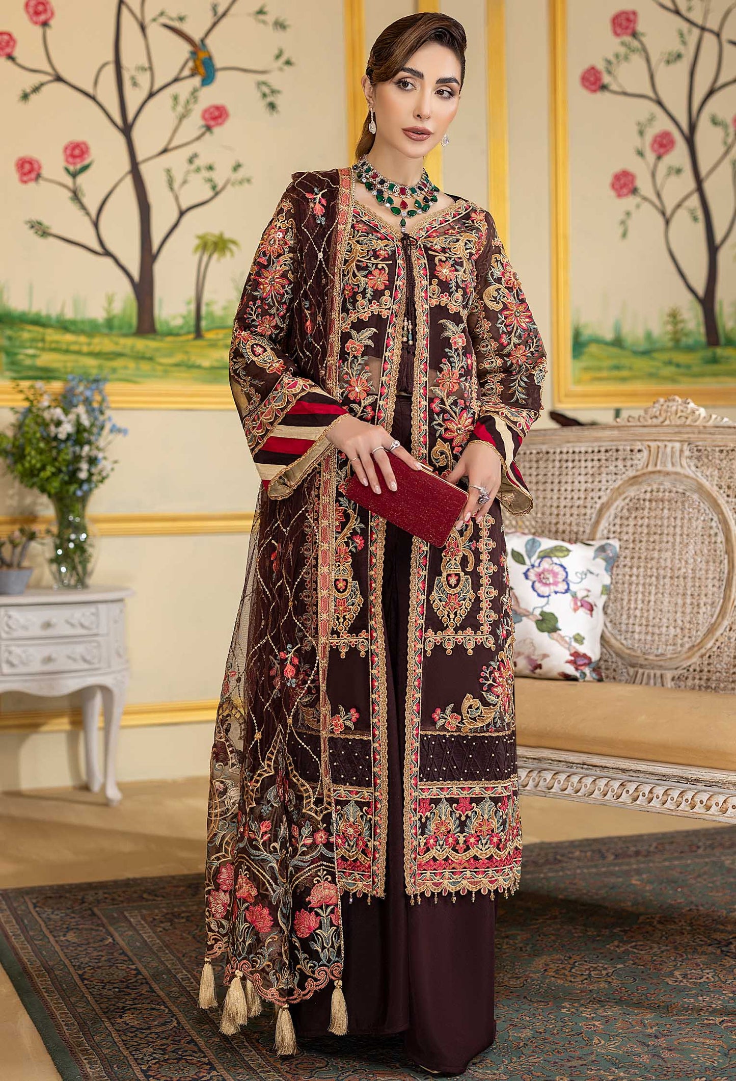 Imperial Era - Embroidered Organza Stitched