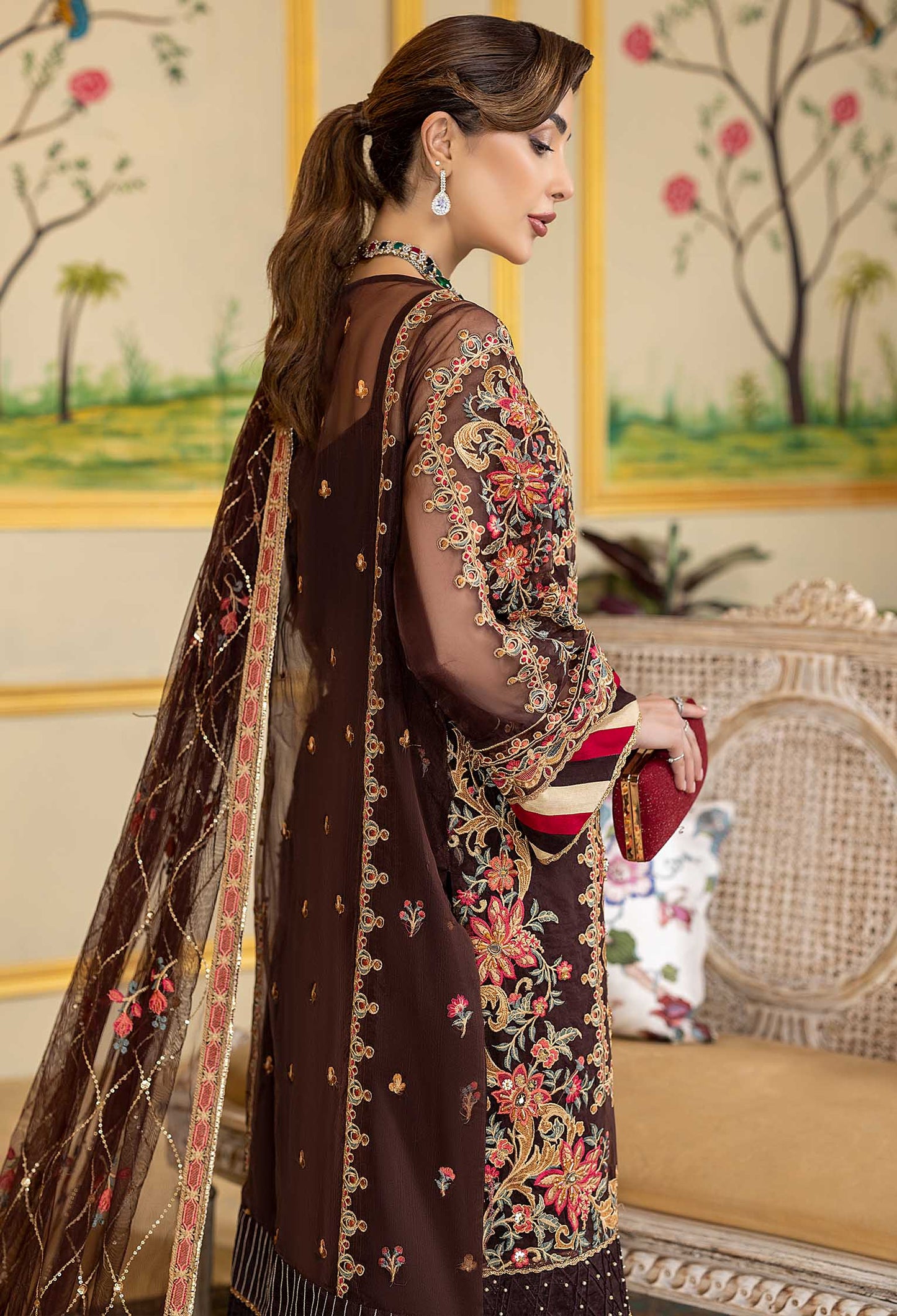 Imperial Era - Embroidered Organza Stitched