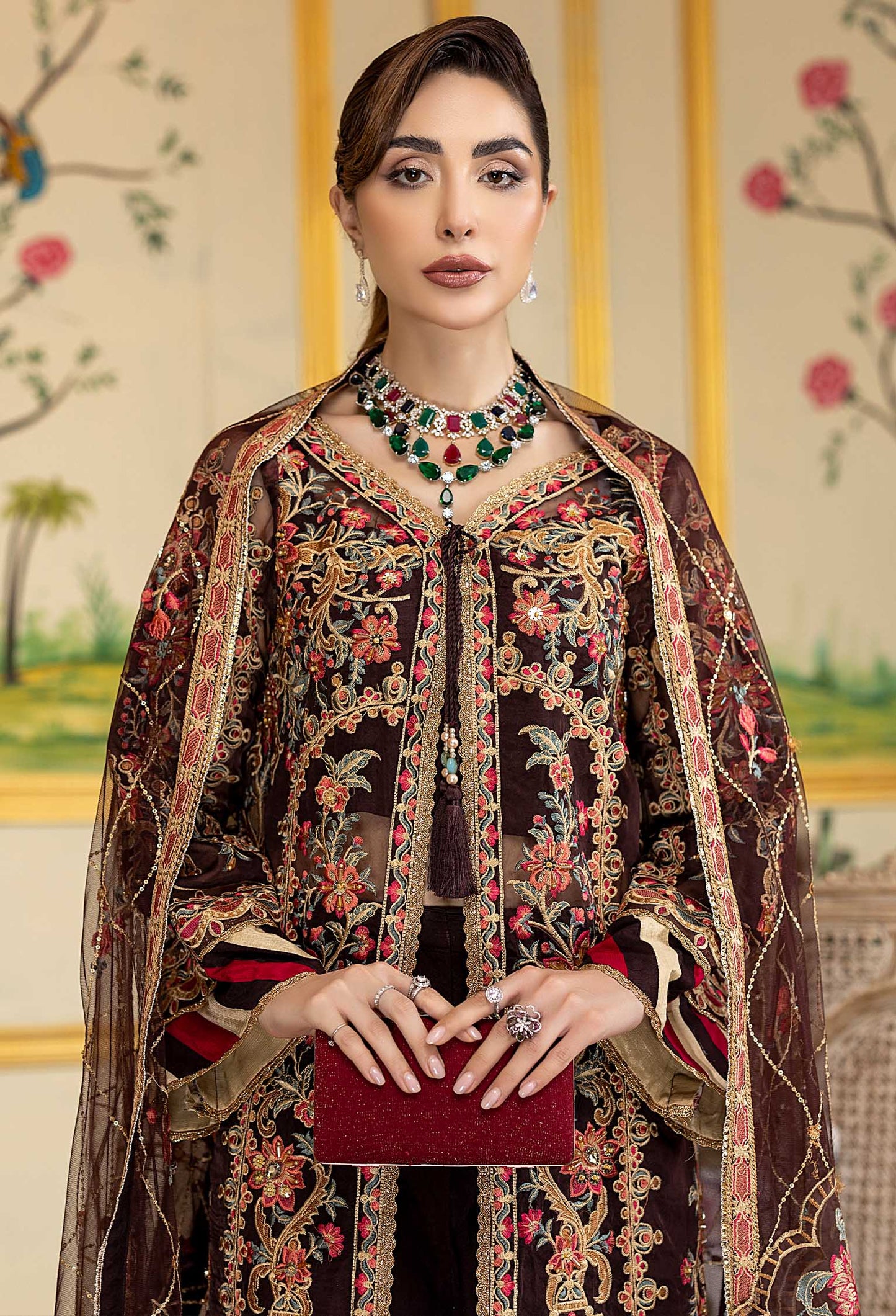 Imperial Era - Embroidered Organza Stitched