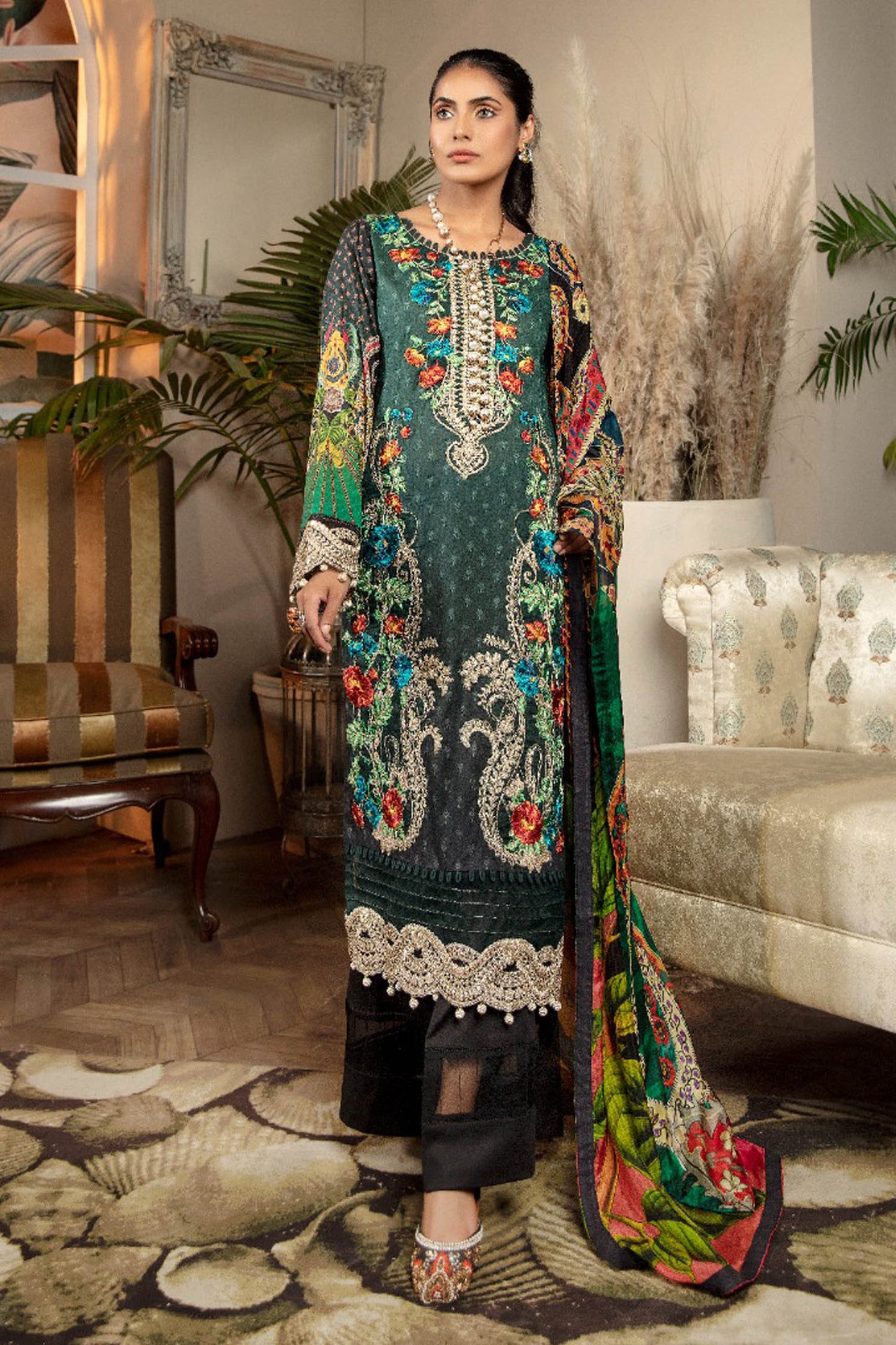 Mineral Green - Exclusive Embroidered Lawn 3PC