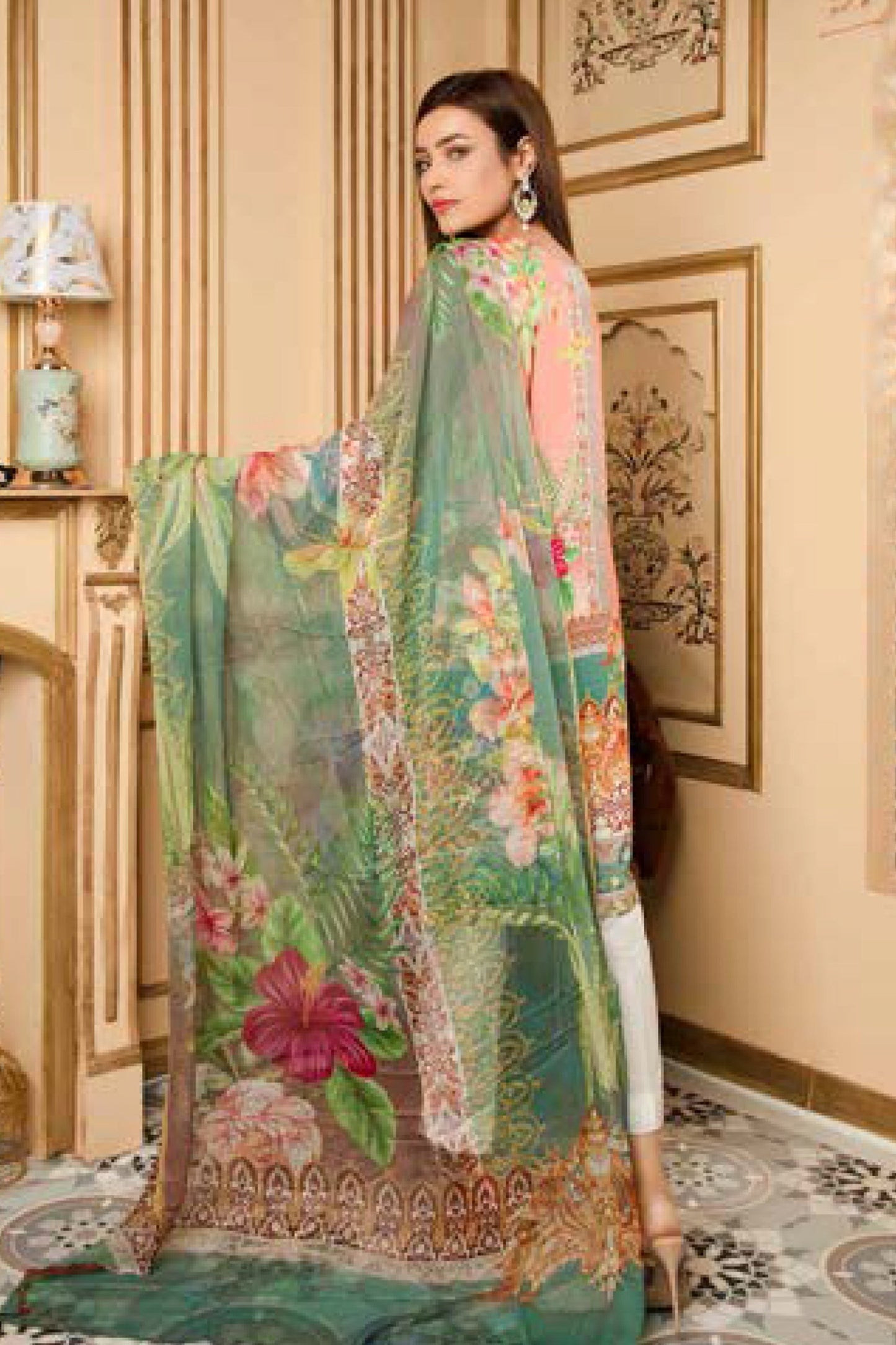 Gresin - Digital Printed and Embroidered Linen 3PC