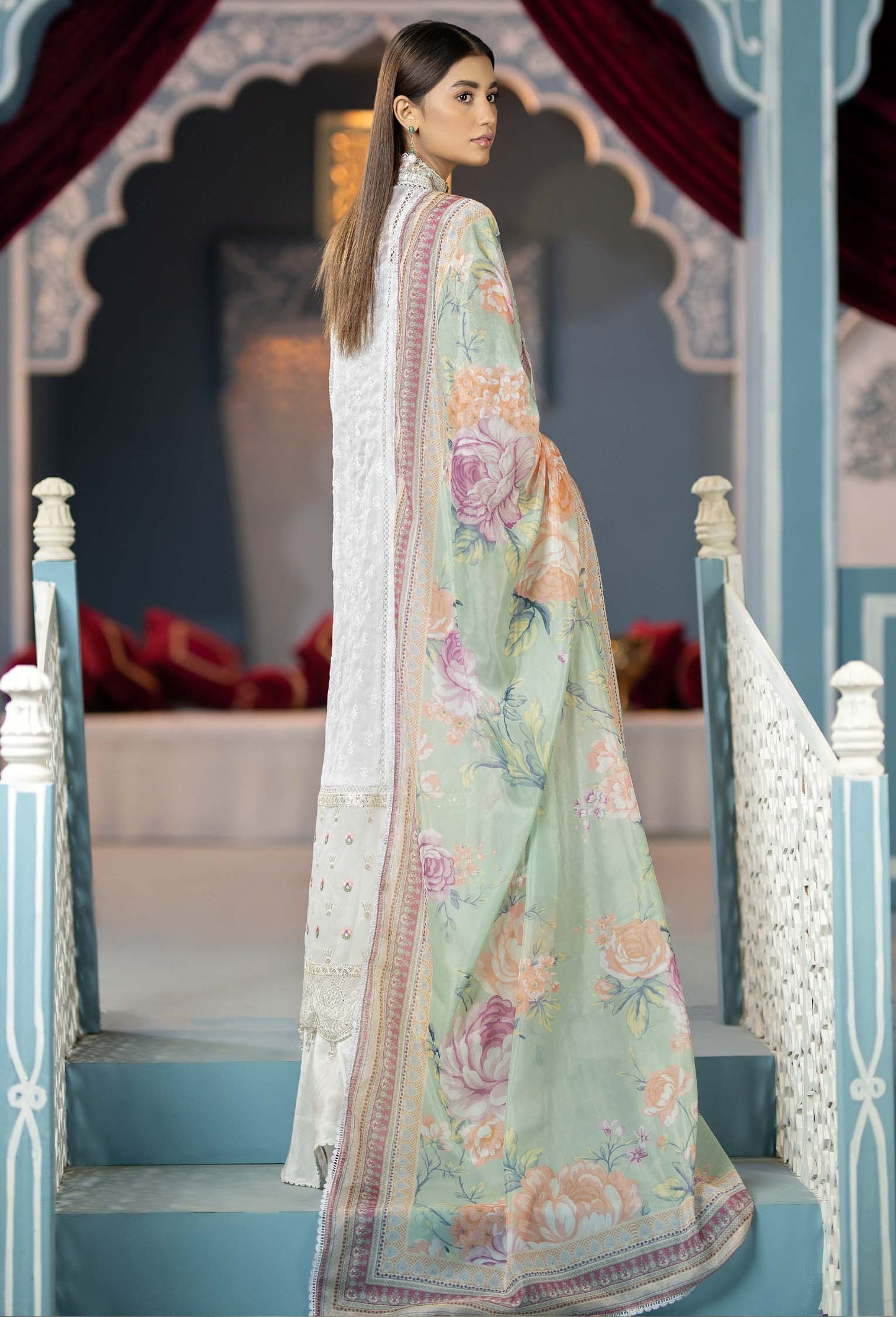 Gradient Breeze - Chikankari Unstitched