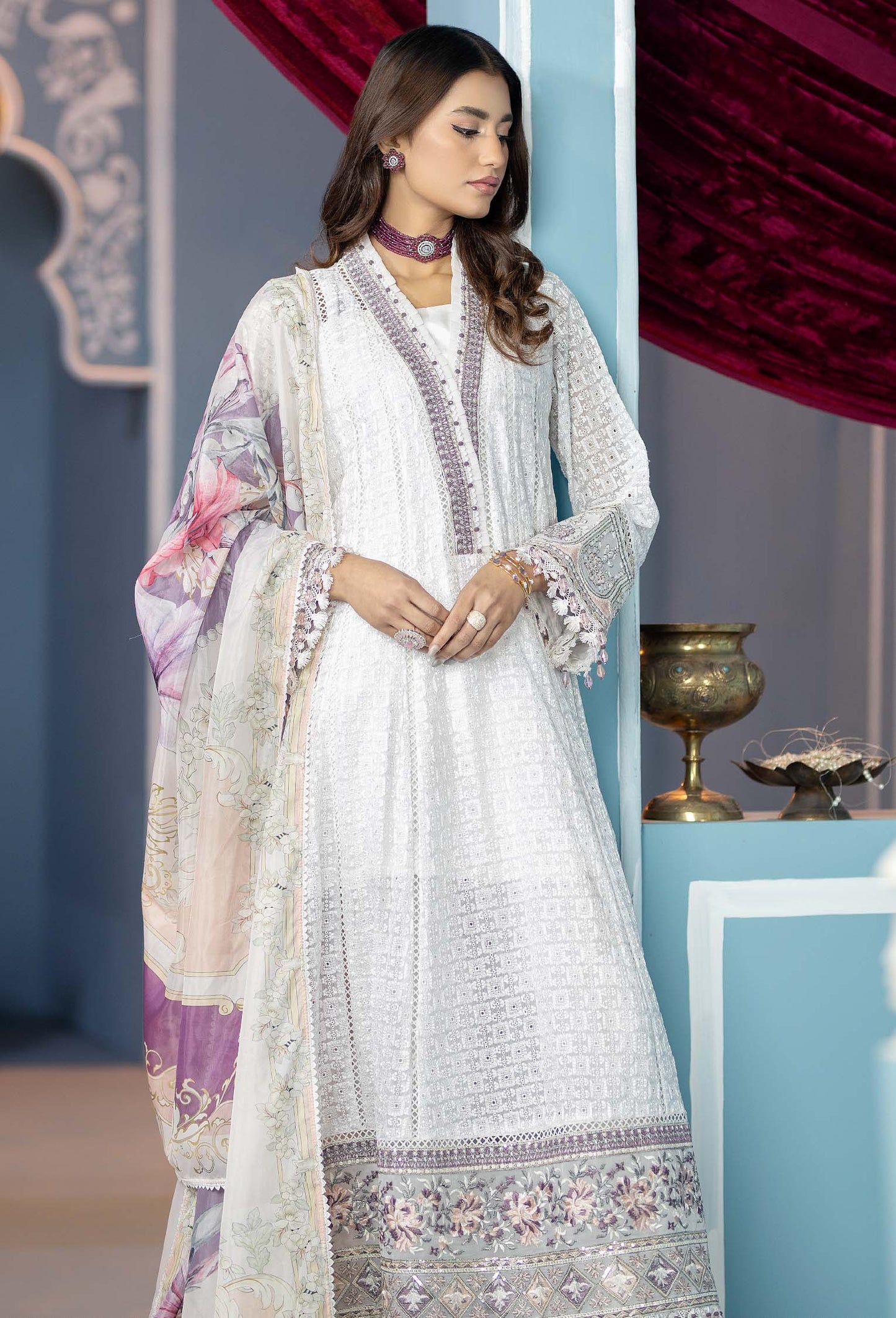 Pearl - Chikankari Unstitched