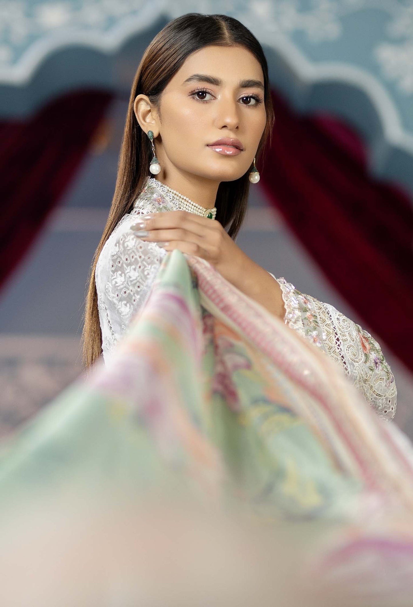 Gradient Breeze - Chikankari Unstitched