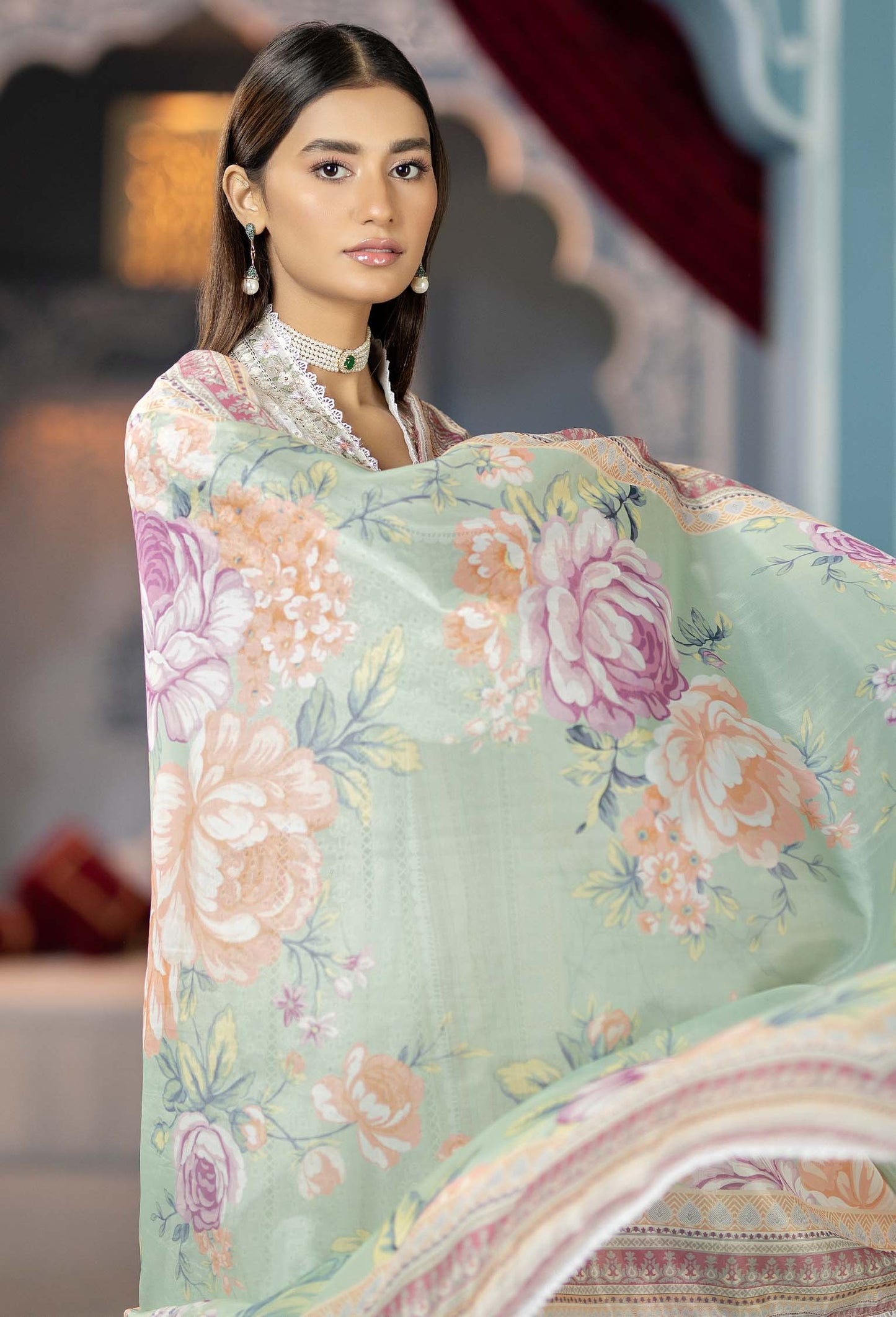 Gradient Breeze - Chikankari Unstitched