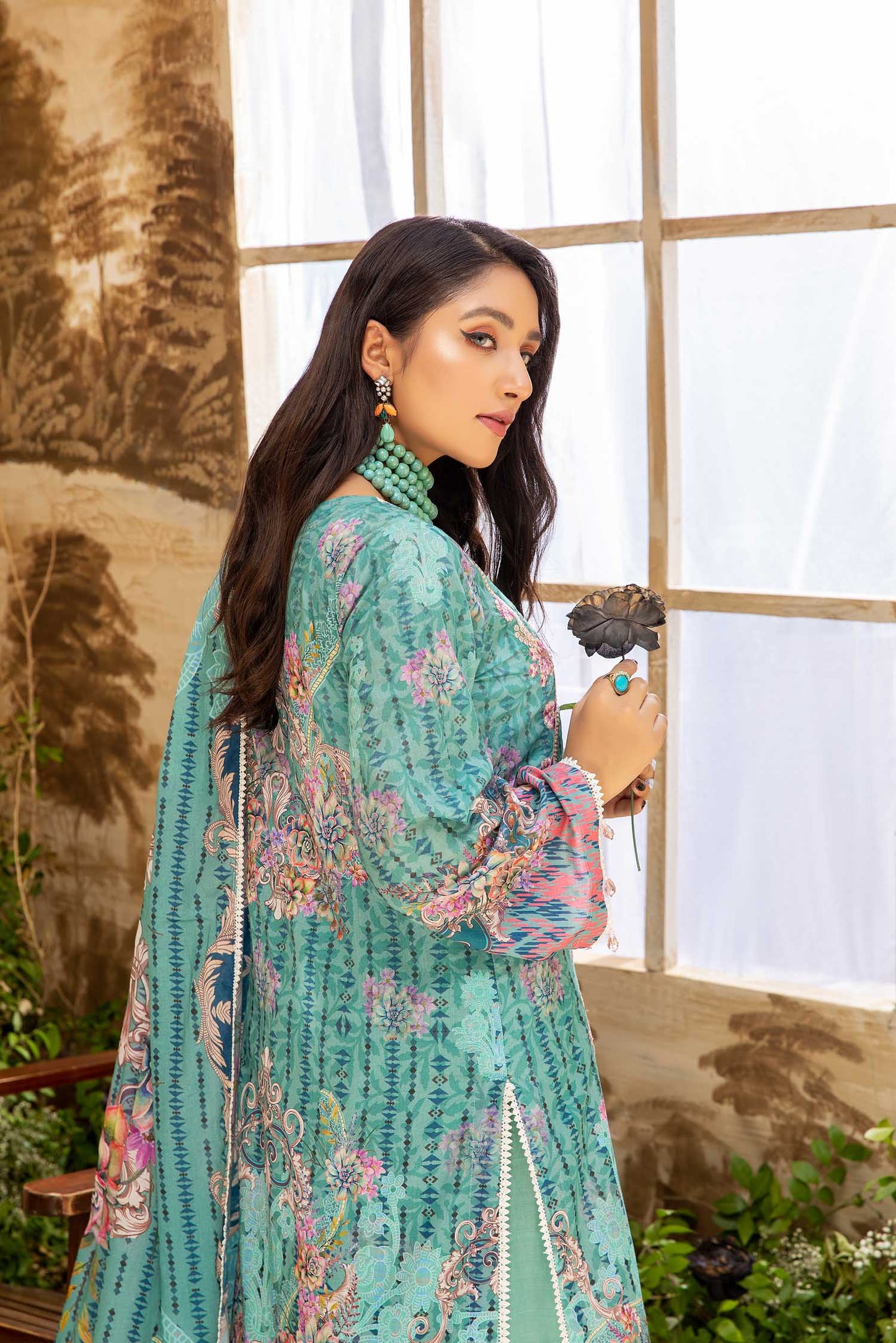 Emory - Digital Printed And Embroidered Lawn 3PC