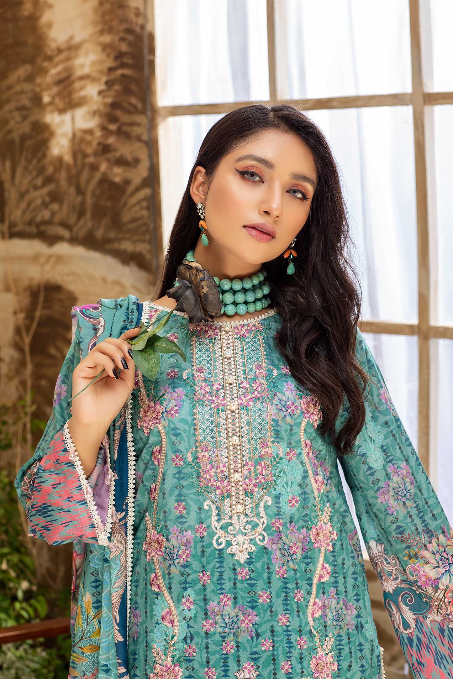Emory - Digital Printed And Embroidered Lawn 3PC