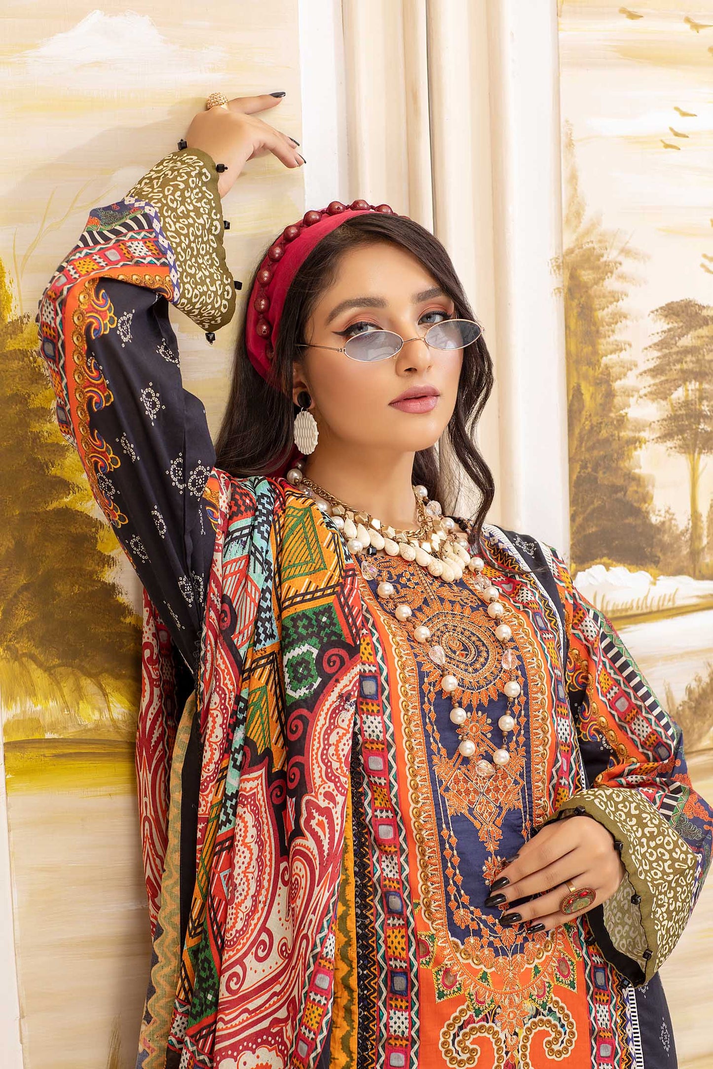 Comfrey - Digital Printed And Embroidered Lawn 3PC