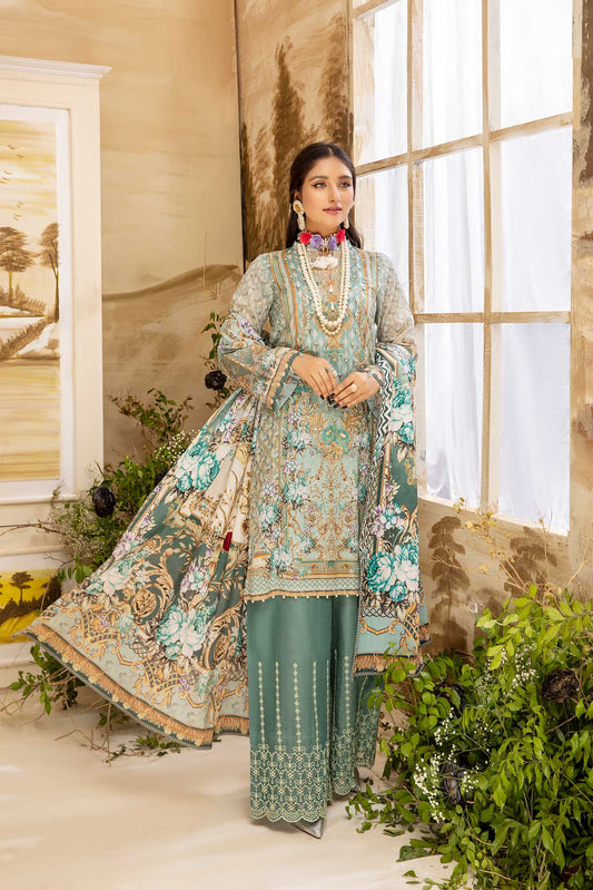 Sea Lavender - Digital Printed And Embroidered Lawn 3PC