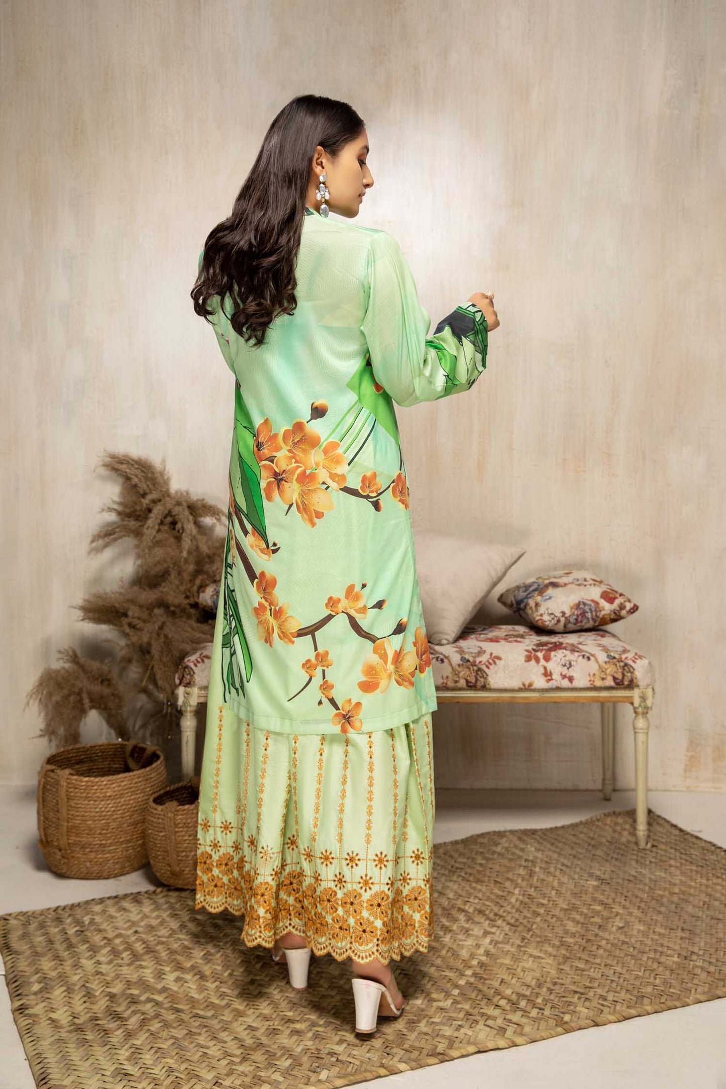 Mint - Digital Printed Lawn 2 piece