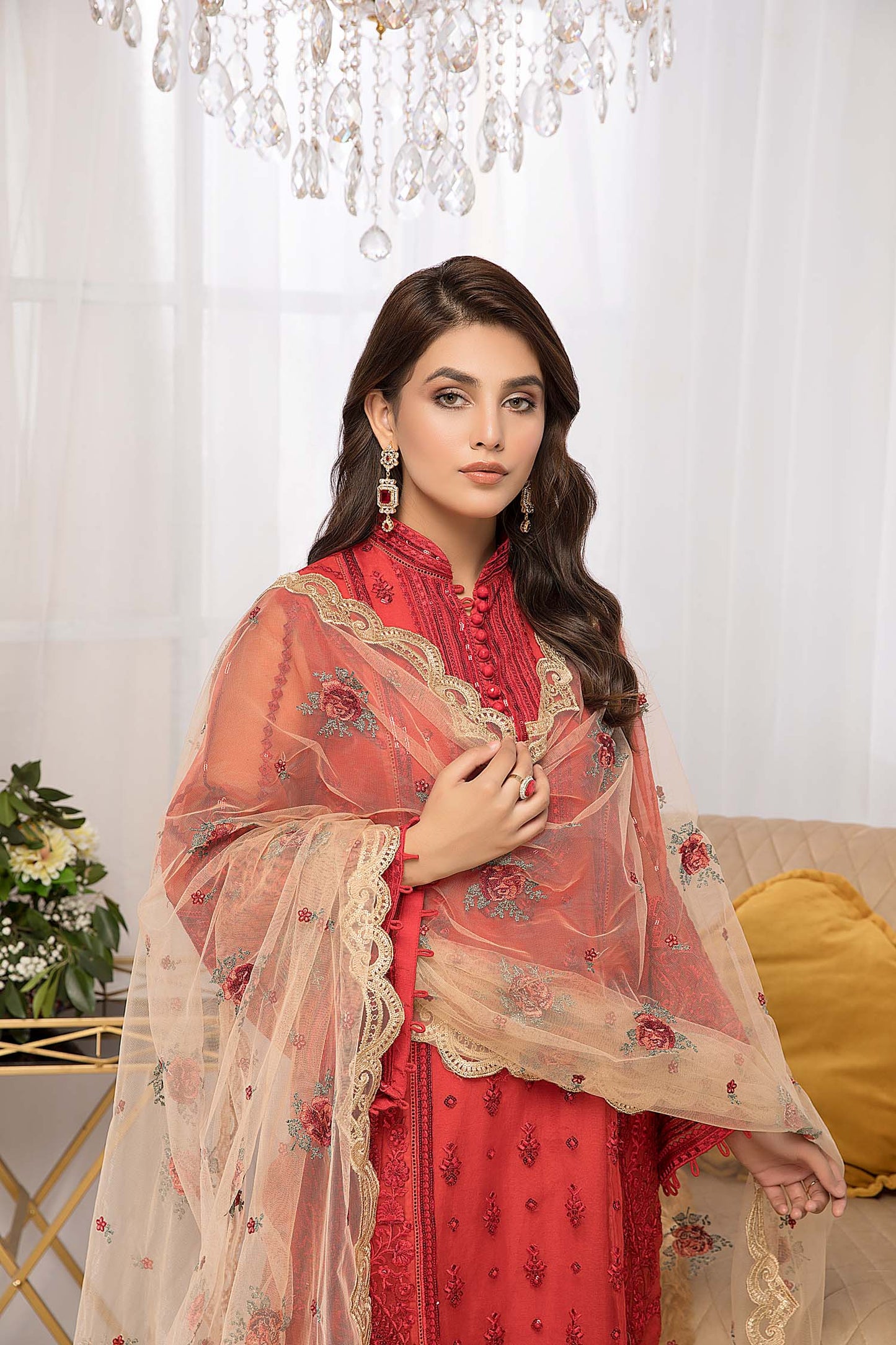 Red Coral - Luxury Pret 4PC