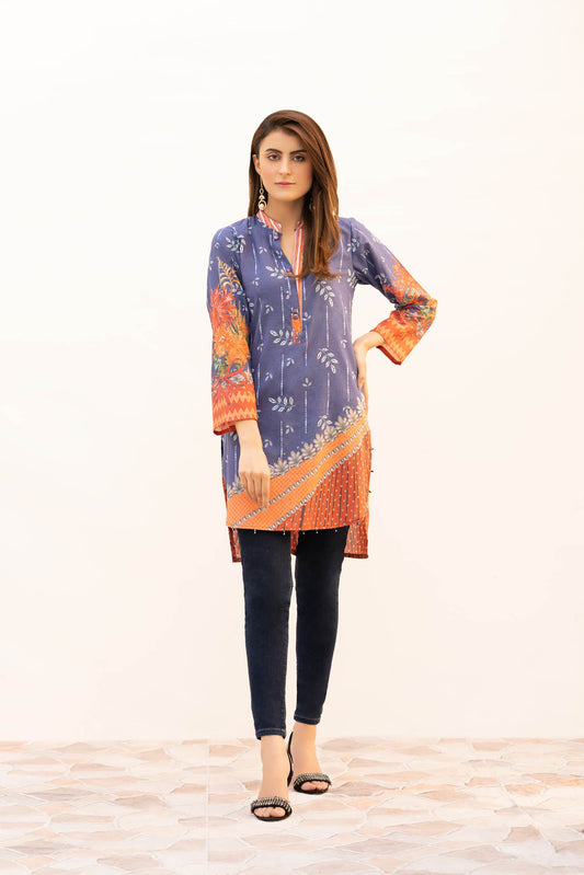 Brontes - Digital Printed Stitched Lawn Kurti