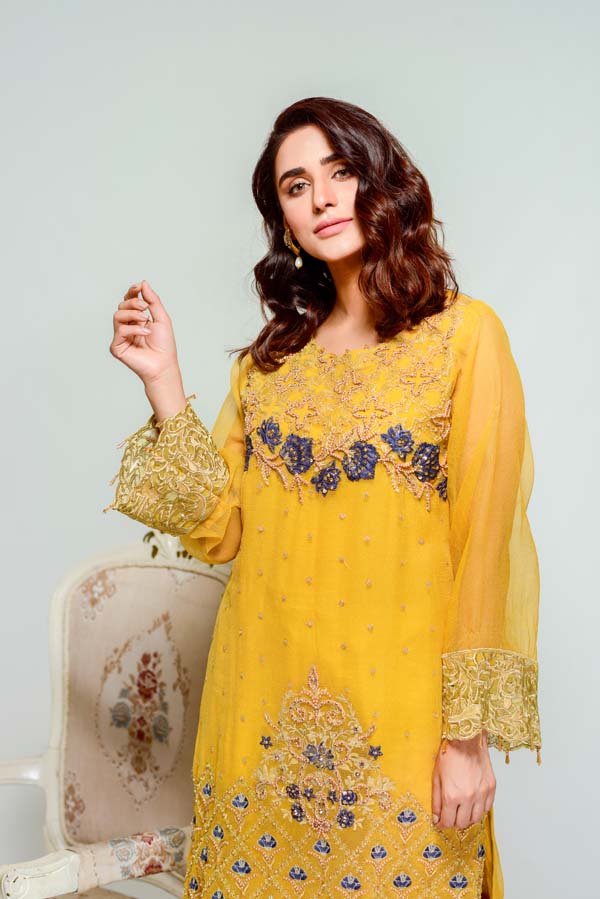 Elbaite - Embroidered & Hand Embellished Cotton Net