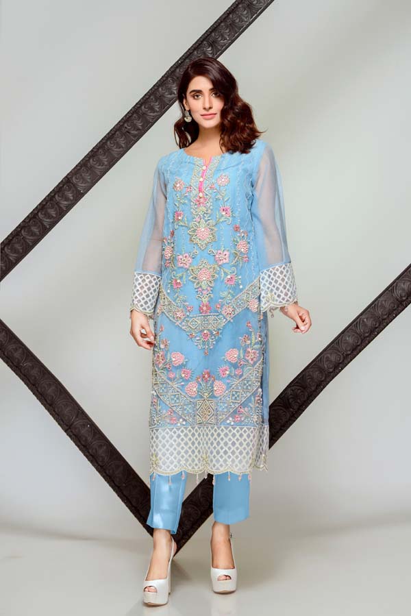 Eilat Stone - Embroidered & Hand Embellished Cotton Net