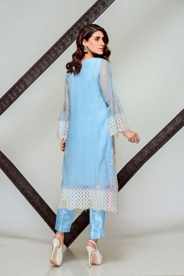 Eilat Stone - Embroidered & Hand Embellished Cotton Net