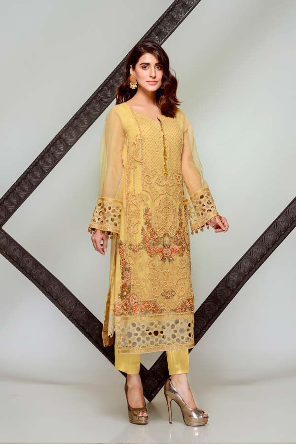 Carnelian - Embroidered & Hand Embellished Cotton Net