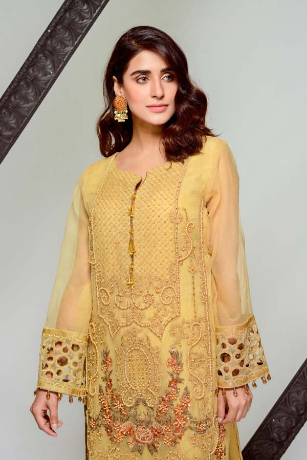 Carnelian - Embroidered & Hand Embellished Cotton Net