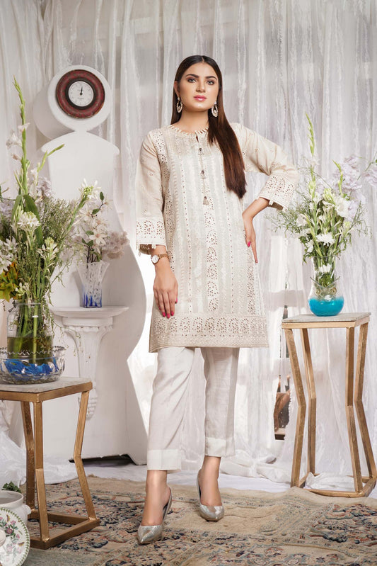 Dampen - Embroidered Paper Silk Stitch Kurti