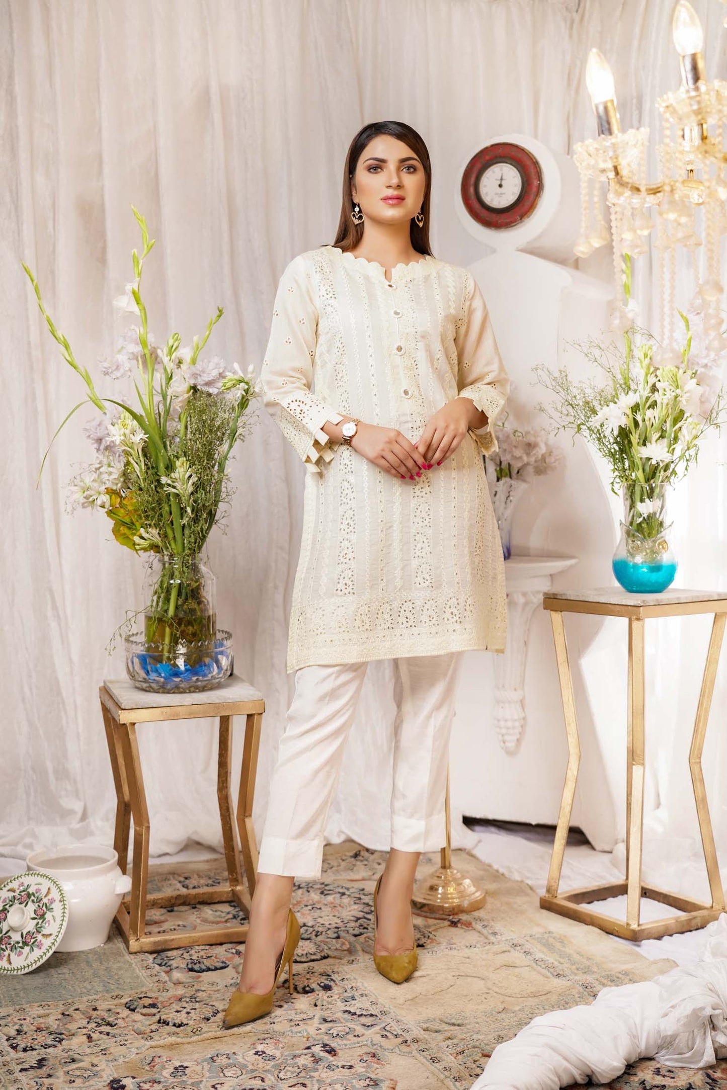 Relinquish - Embroidered Paper Silk Stitch Kurti
