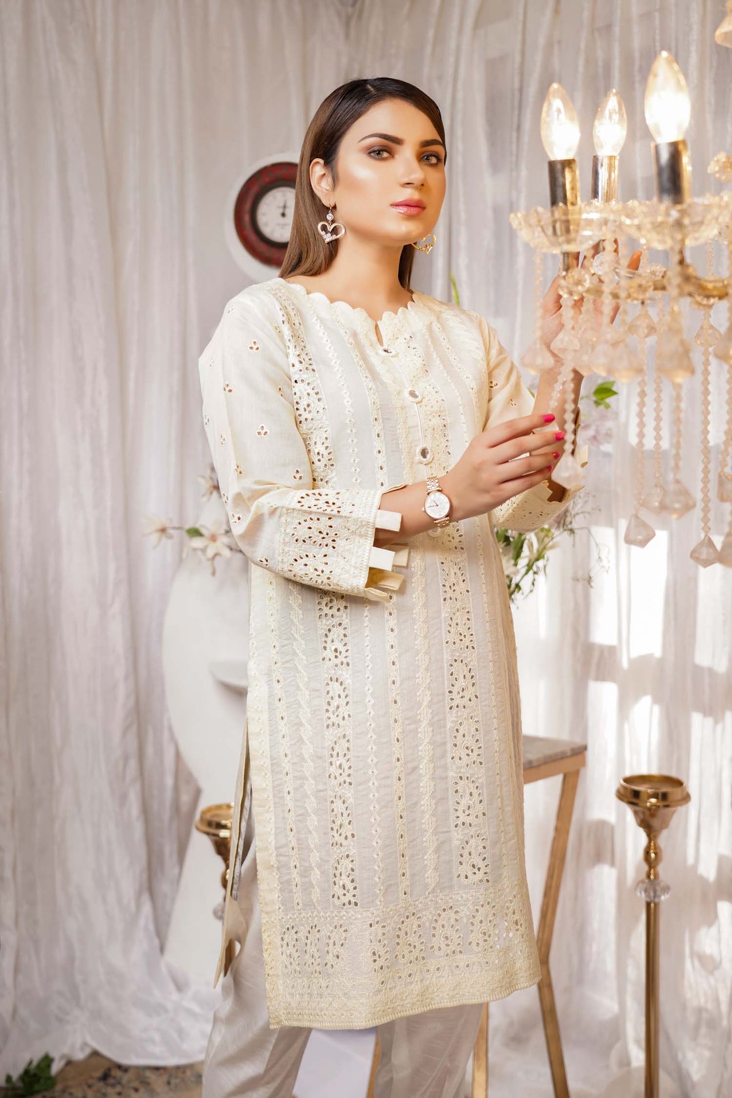 Relinquish - Embroidered Paper Silk Stitch Kurti