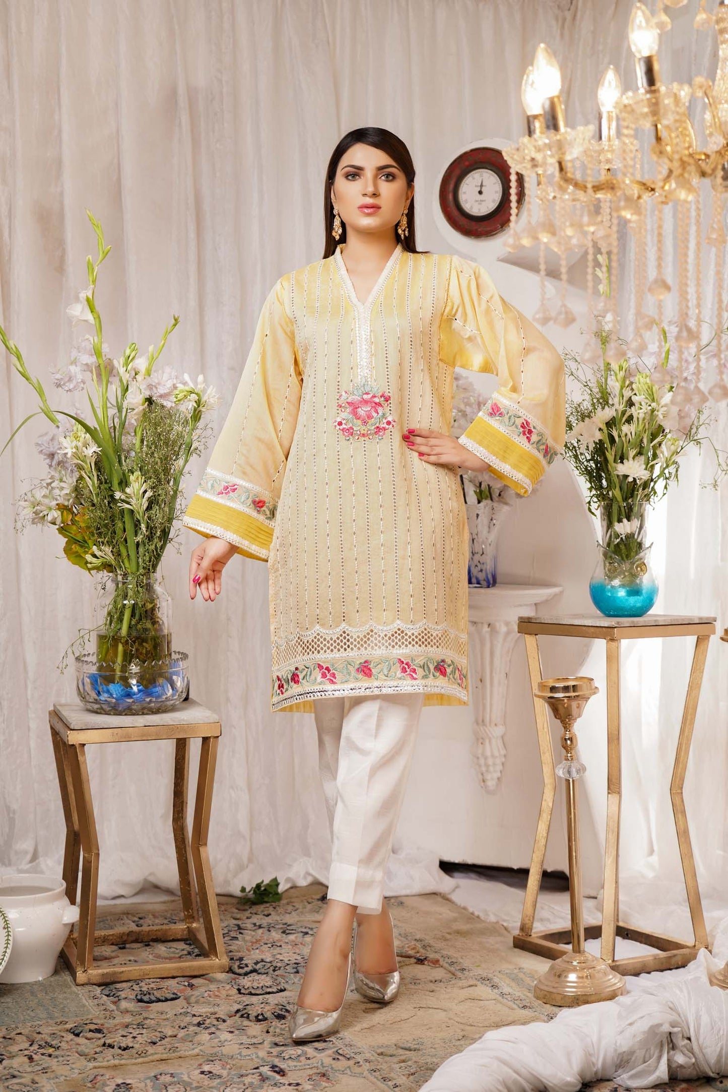 Noxious - Embroidered Paper Silk Stitch Kurti