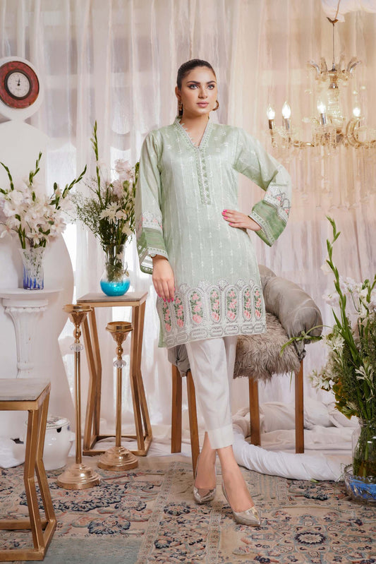 Foist Gradual - Embroidered Paper Silk Stitch Kurti