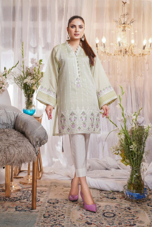 Intrigue - Embroidered Paper Silk Stitch Kurti
