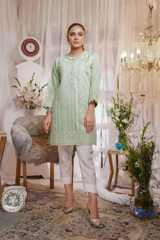 Roguish - Embroidered Paper Silk Stitch Kurti