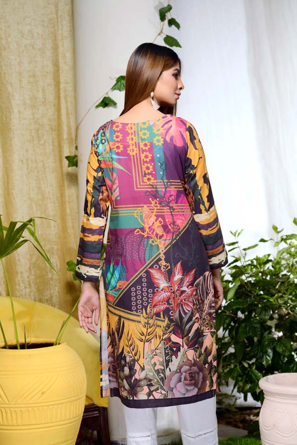 Botanical Wonders - Digital Printed Unstitch Lawn Kurti