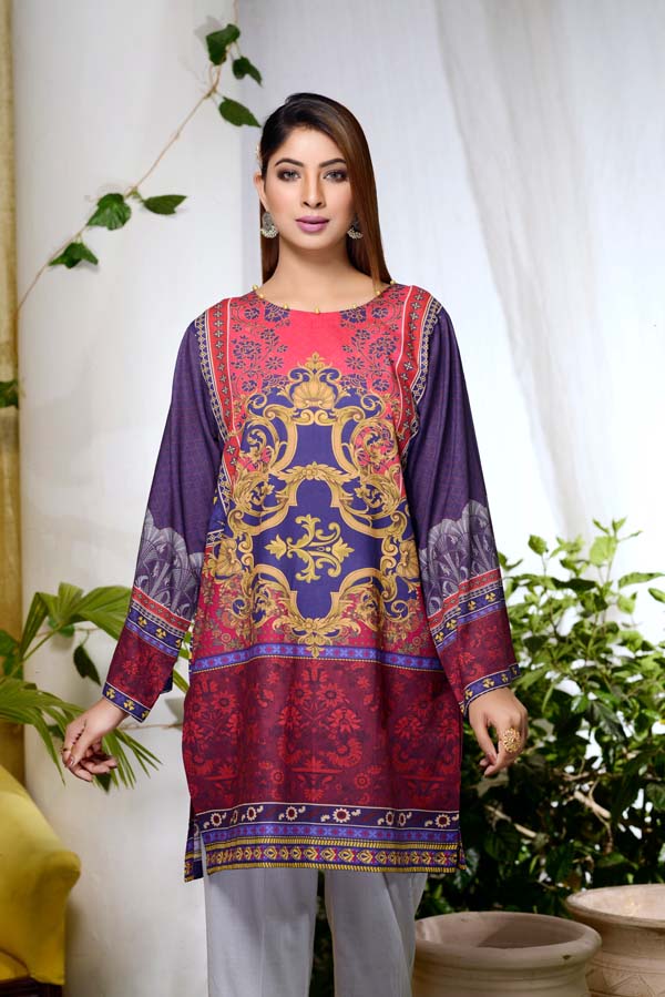 Eleganza - Digital Printed Unstitch Lawn Kurti