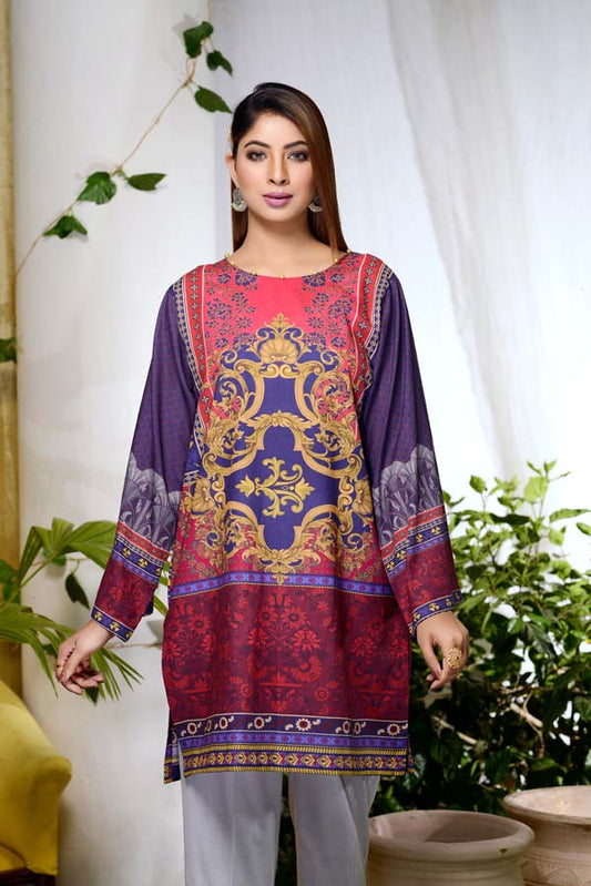 Eleganza - Digital Printed Unstitch Lawn Kurti