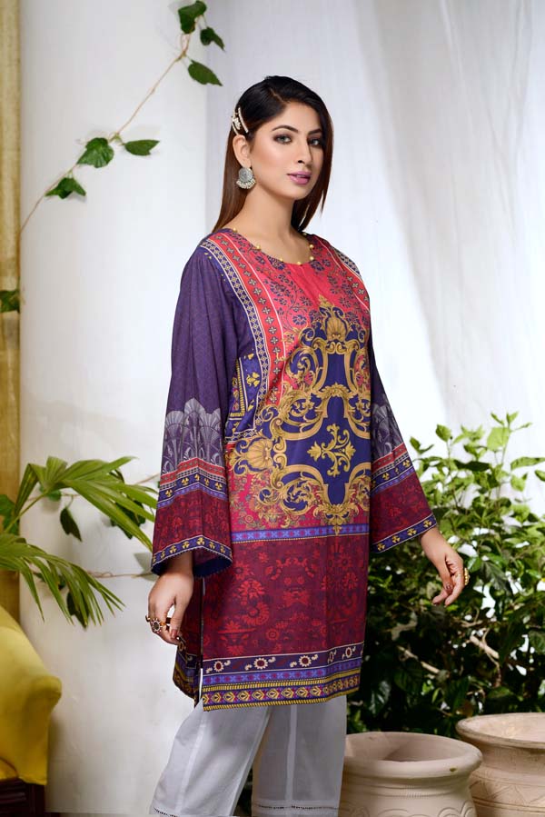 Eleganza - Digital Printed Unstitch Lawn Kurti