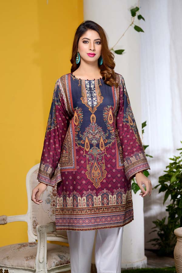 Culture Prey - Digital Printed Unstitch Lawn Kurti