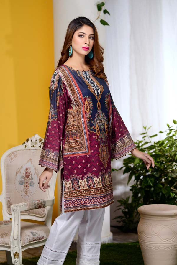 Culture Prey - Digital Printed Unstitch Lawn Kurti