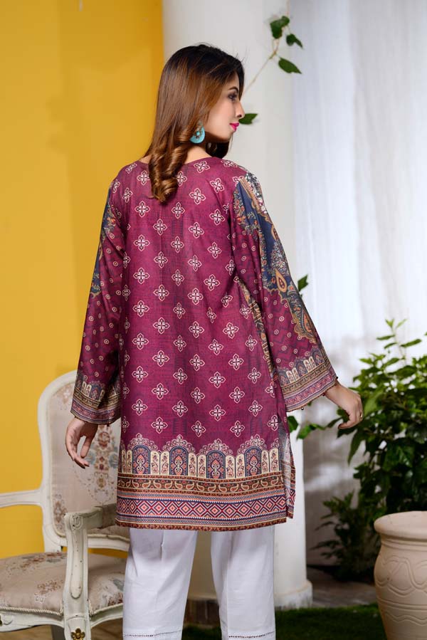 Culture Prey - Digital Printed Unstitch Lawn Kurti