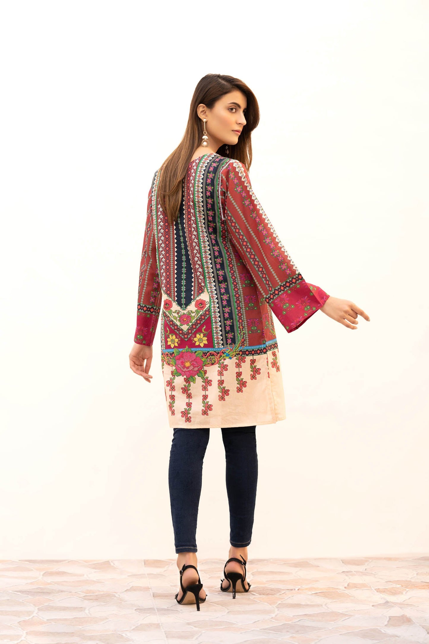 Blida - Digital Printed Stitched Lawn Kurti