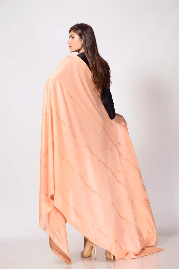 Jacquard Dupatta - Flesh