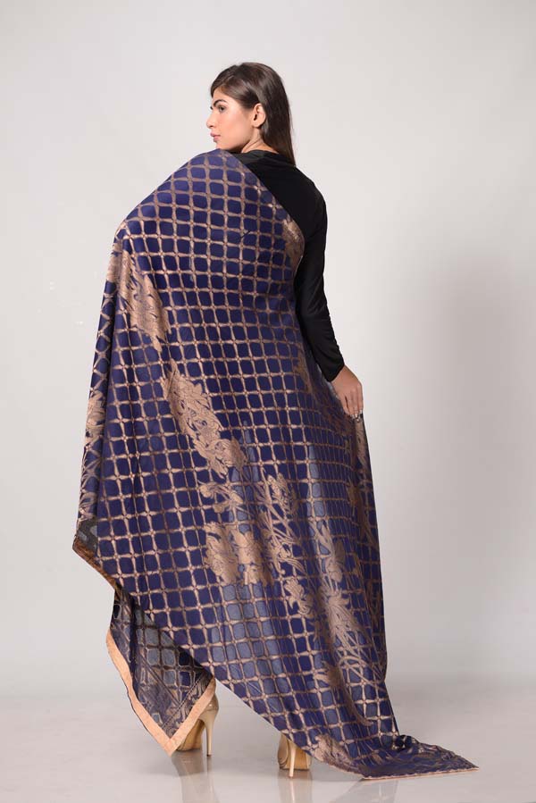 Jacquard Dupatta - Port Gore