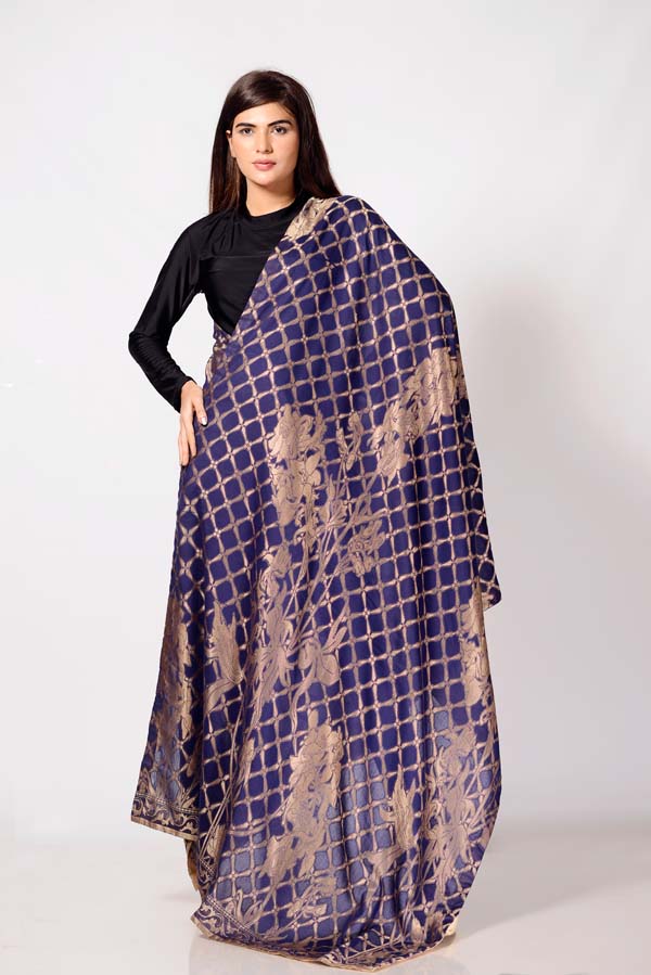 Jacquard Dupatta - Port Gore