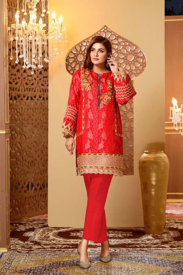 Cherry Blossom - Embroidered Jacquard Shirt