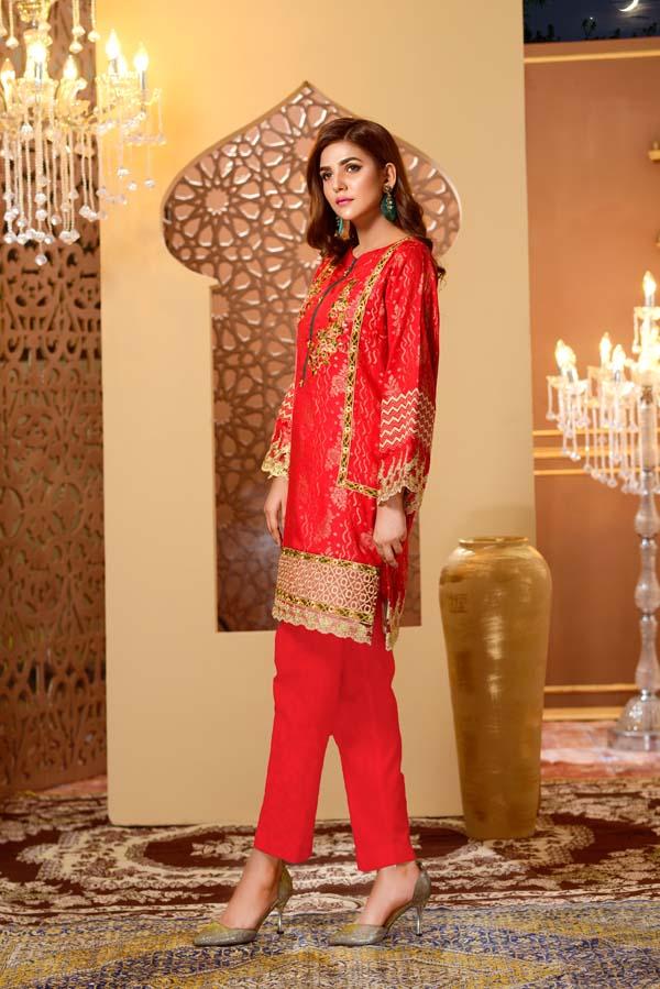 Cherry Blossom - Embroidered Jacquard Shirt