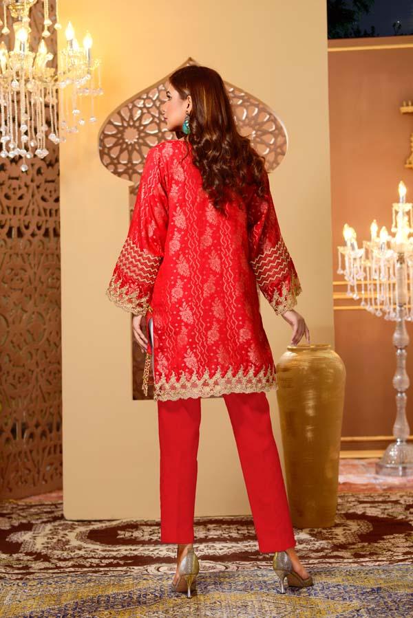 Cherry Blossom - Embroidered Jacquard Shirt