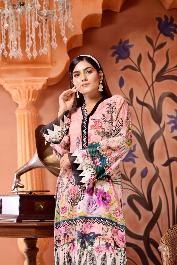 Bouquet - Digital Mesuri Lawn Unstitch Shirt